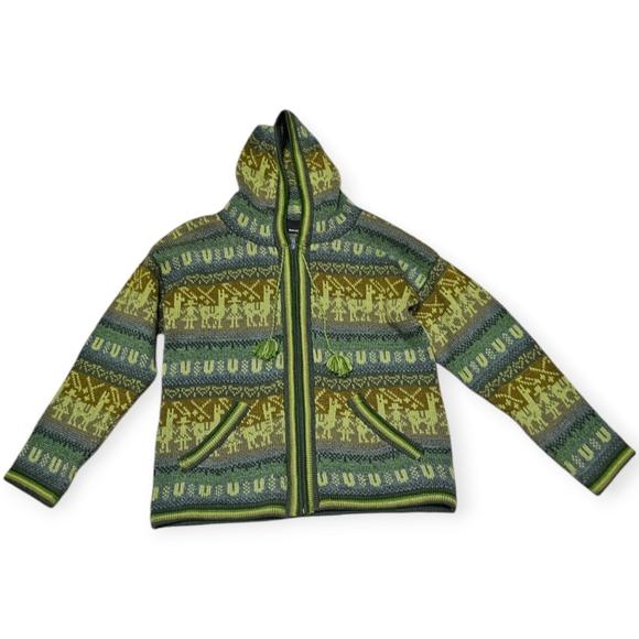 alpa top Sweaters - Alpa Top Alpaca Peruvian Hooded Cardigan